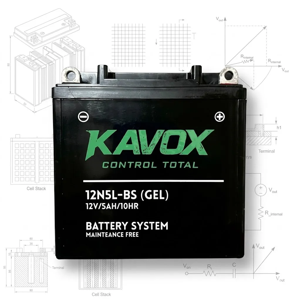 Batería CRYPTON 110/115 - XTZ 125 - FZ16 - YBR - VIVA R - AX4 - C100 - WAVE 110 - AKT 110 - FLEX - TVS 100 - PULSAR 135 - DISCOVER (TODAS) - UNIK - VICTORY ONE - MRX 150 (MV)